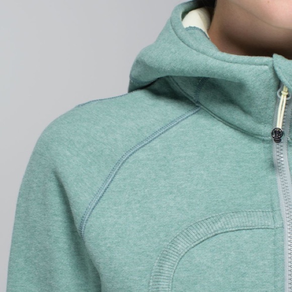 RARE 🦄 Lululemon Scuba Zippered Sweatshirt Cotton Fleece Hoodie Earl Grey Zest - Picture 5 of 13